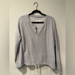 American Eagle Crew Neck Sweatshirt with Buttons